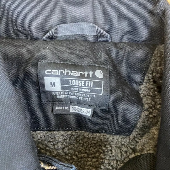 Carhartt 104293 Sherpa Lined Coat oc4293-m size medium Black - Picture 4 of 10